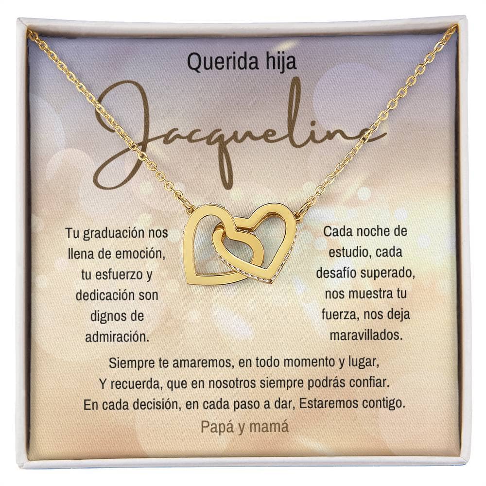 Un Símbolo de Amor y Orgullo: Collar de Corazones Entrelazados para Celebrar su Graduación Jewelry/InterlockingHearts Acabado en Oro Amarillo de 18 quilates Standard Box 