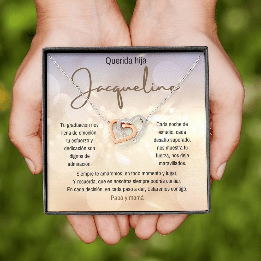 Un Símbolo de Amor y Orgullo: Collar de Corazones Entrelazados para Celebrar su Graduación Jewelry/InterlockingHearts 