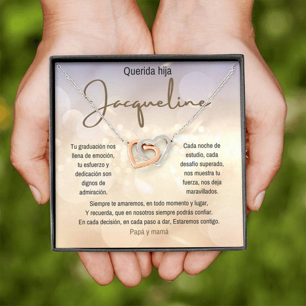 Un Símbolo de Amor y Orgullo: Collar de Corazones Entrelazados para Celebrar su Graduación Jewelry/InterlockingHearts 