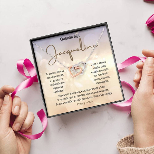 Un Símbolo de Amor y Orgullo: Collar de Corazones Entrelazados para Celebrar su Graduación Jewelry/InterlockingHearts 