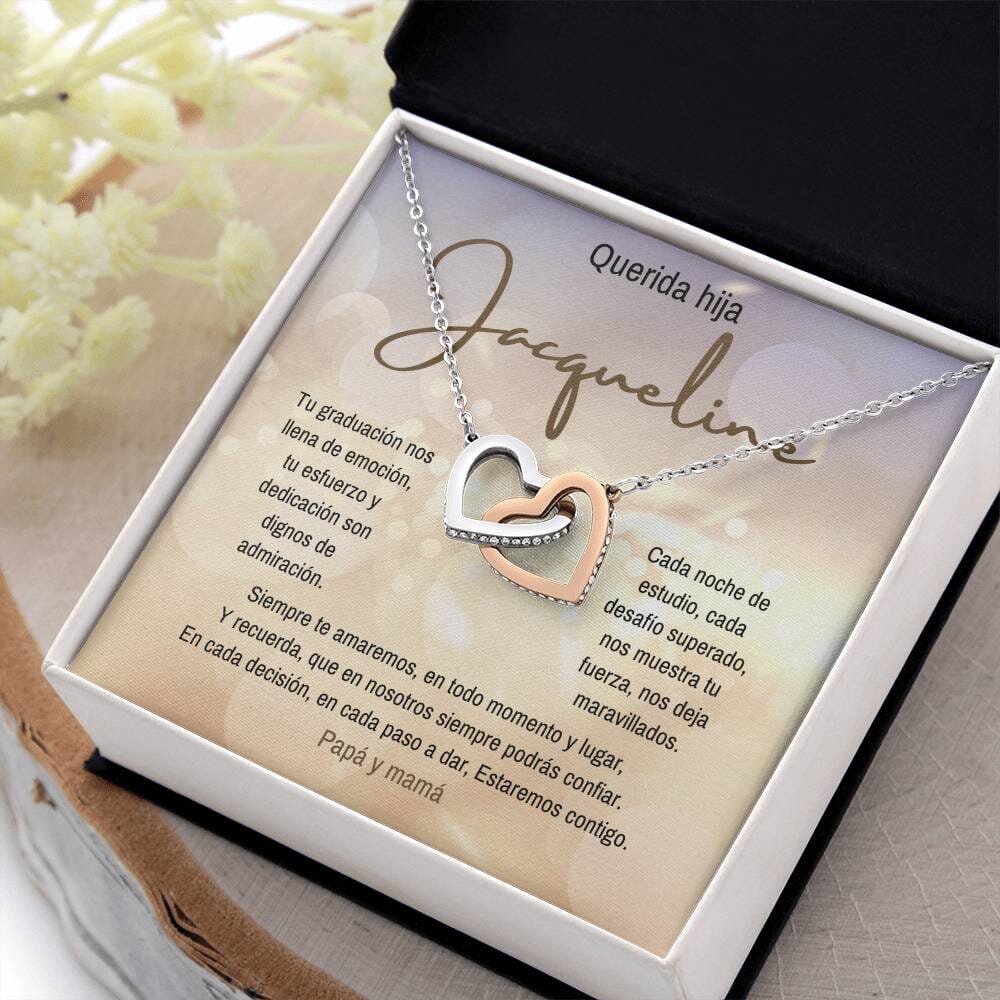 Un Símbolo de Amor y Orgullo: Collar de Corazones Entrelazados para Celebrar su Graduación Jewelry/InterlockingHearts 