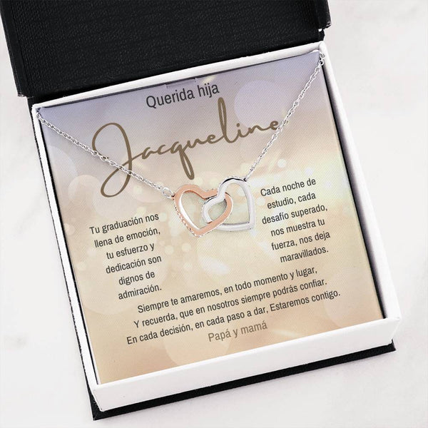 Un Símbolo de Amor y Orgullo: Collar de Corazones Entrelazados para Celebrar su Graduación Jewelry/InterlockingHearts 