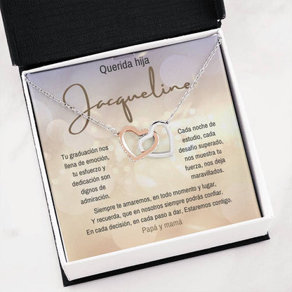 Un Símbolo de Amor y Orgullo: Collar de Corazones Entrelazados para Celebrar su Graduación Jewelry/InterlockingHearts 