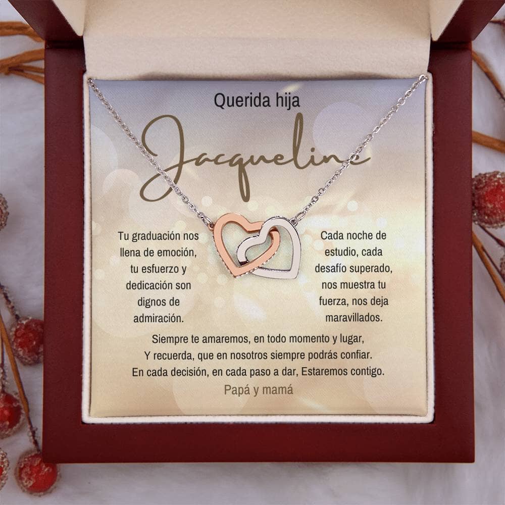 Un Símbolo de Amor y Orgullo: Collar de Corazones Entrelazados para Celebrar su Graduación Jewelry/InterlockingHearts 