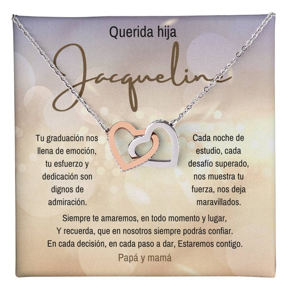 Un Símbolo de Amor y Orgullo: Collar de Corazones Entrelazados para Celebrar su Graduación Jewelry/InterlockingHearts 