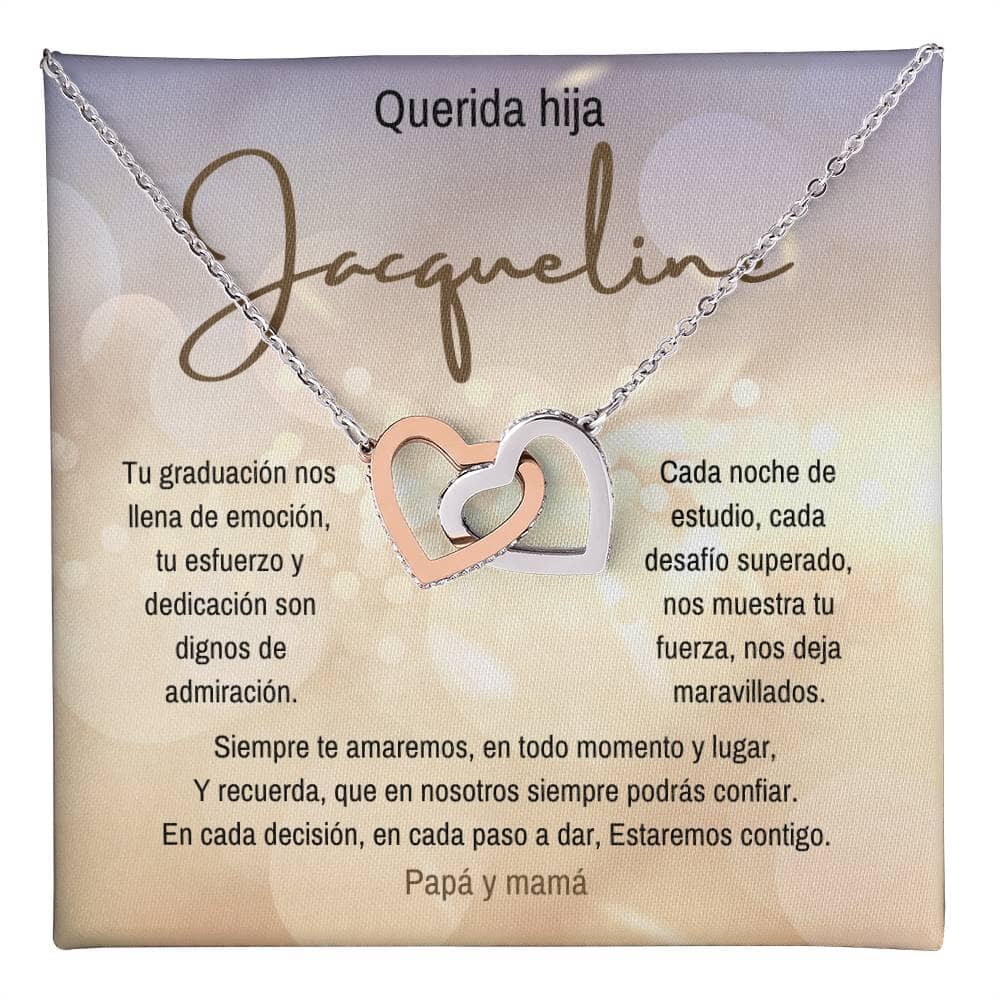 Un Símbolo de Amor y Orgullo: Collar de Corazones Entrelazados para Celebrar su Graduación Jewelry/InterlockingHearts 