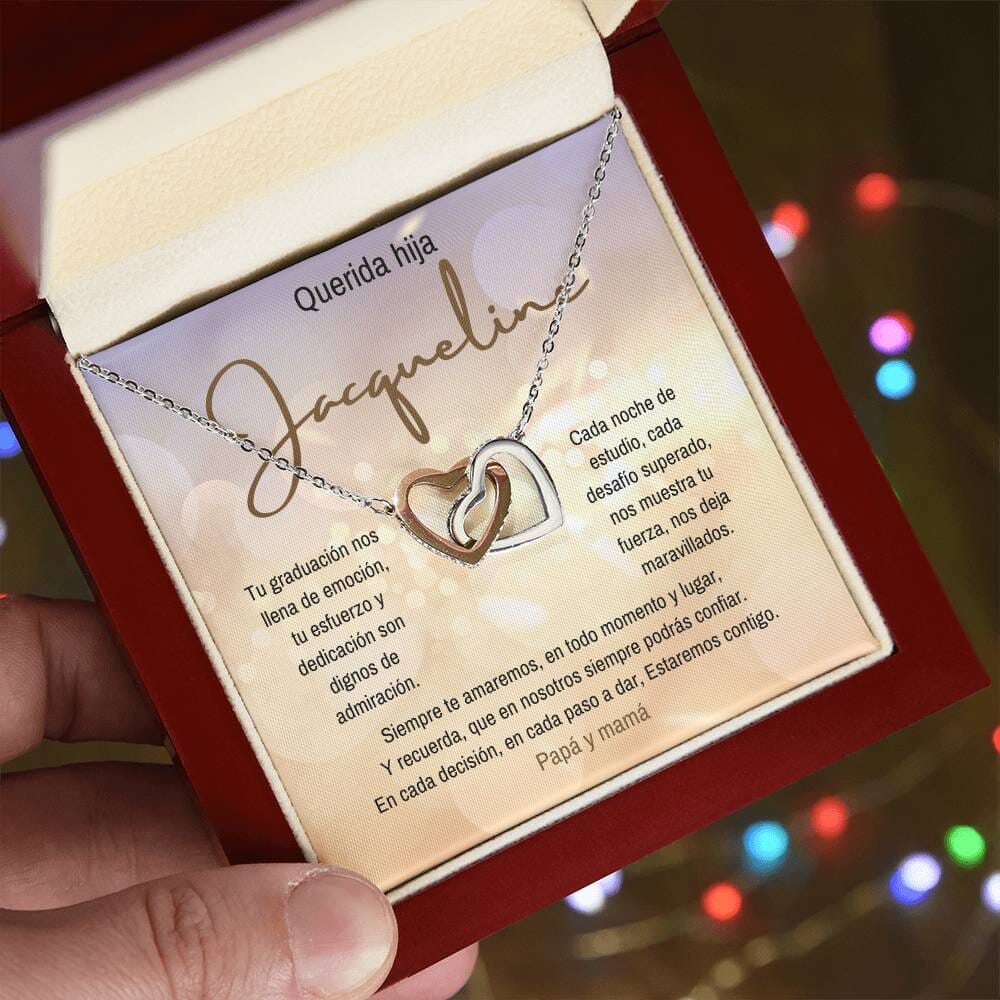 Un Símbolo de Amor y Orgullo: Collar de Corazones Entrelazados para Celebrar su Graduación Jewelry/InterlockingHearts 