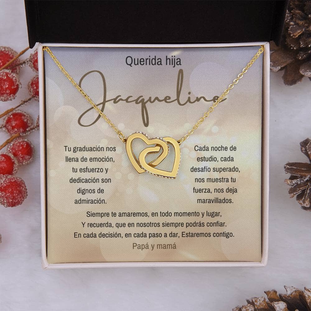 Un Símbolo de Amor y Orgullo: Collar de Corazones Entrelazados para Celebrar su Graduación Jewelry/InterlockingHearts 