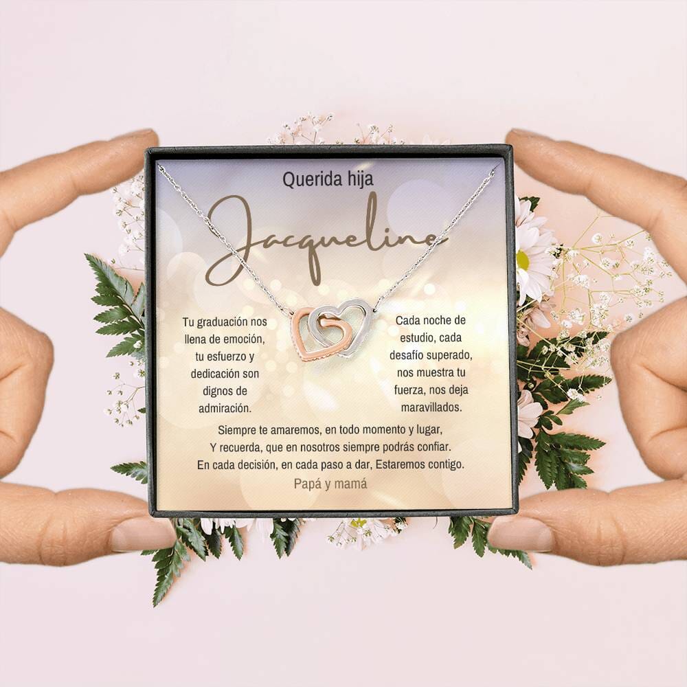 Un Símbolo de Amor y Orgullo: Collar de Corazones Entrelazados para Celebrar su Graduación Jewelry/InterlockingHearts 