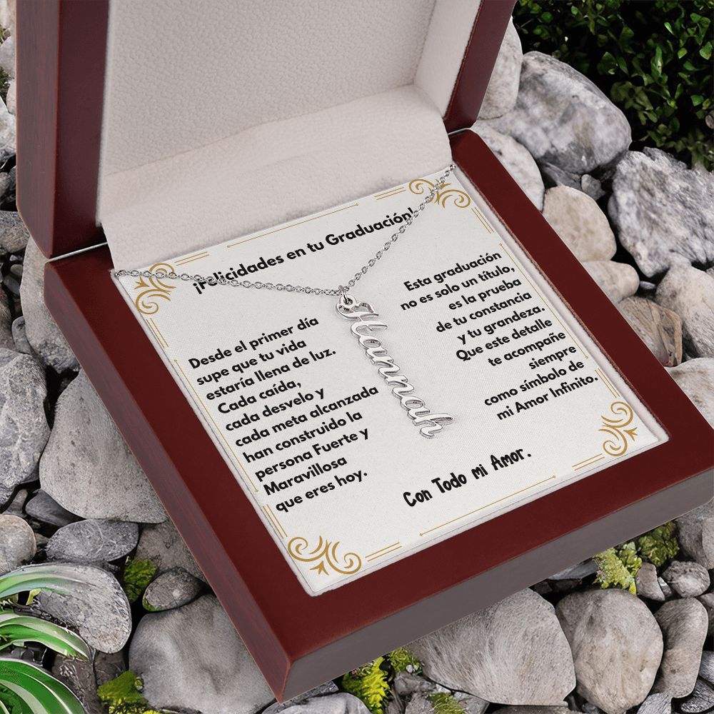 Un Símbolo de Amor y Orgullo en Tu Graduación – Collar Personalizado con Nombre Jewelry 