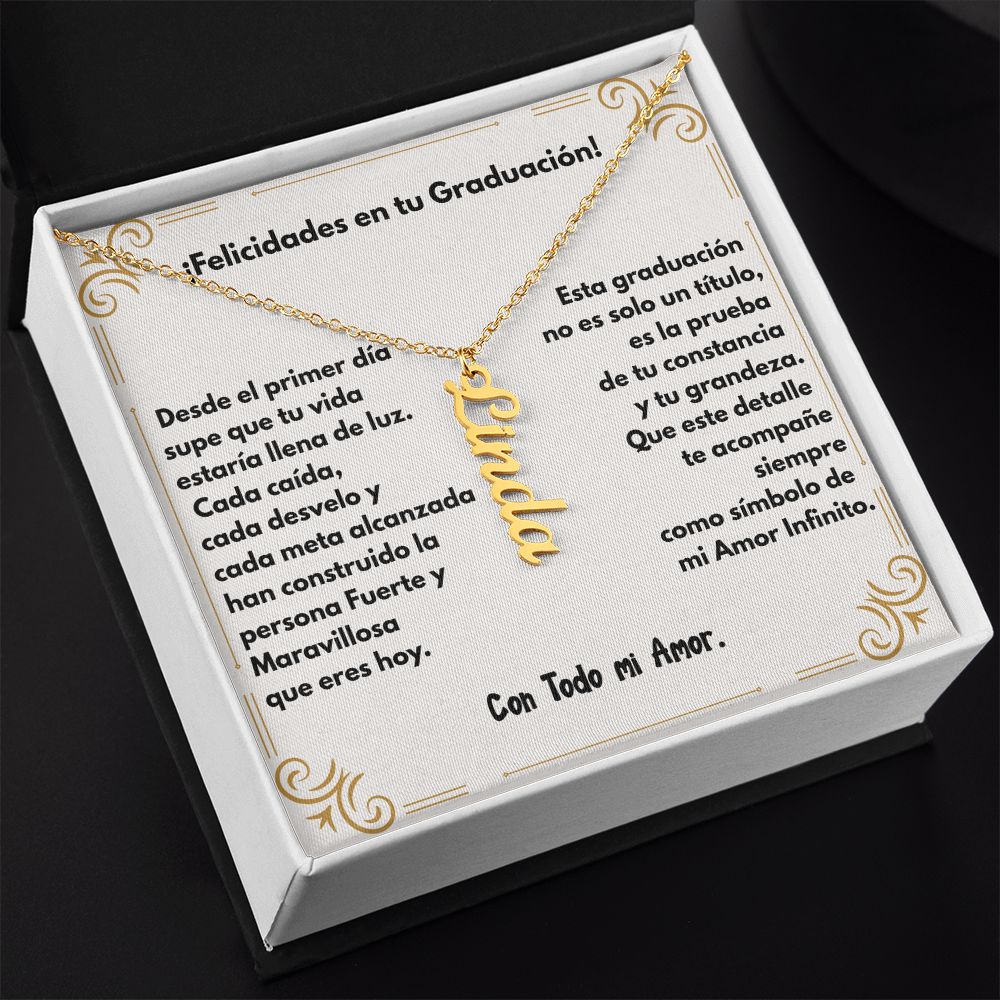 Un Símbolo de Amor y Orgullo en Tu Graduación – Collar Personalizado con Nombre Jewelry 