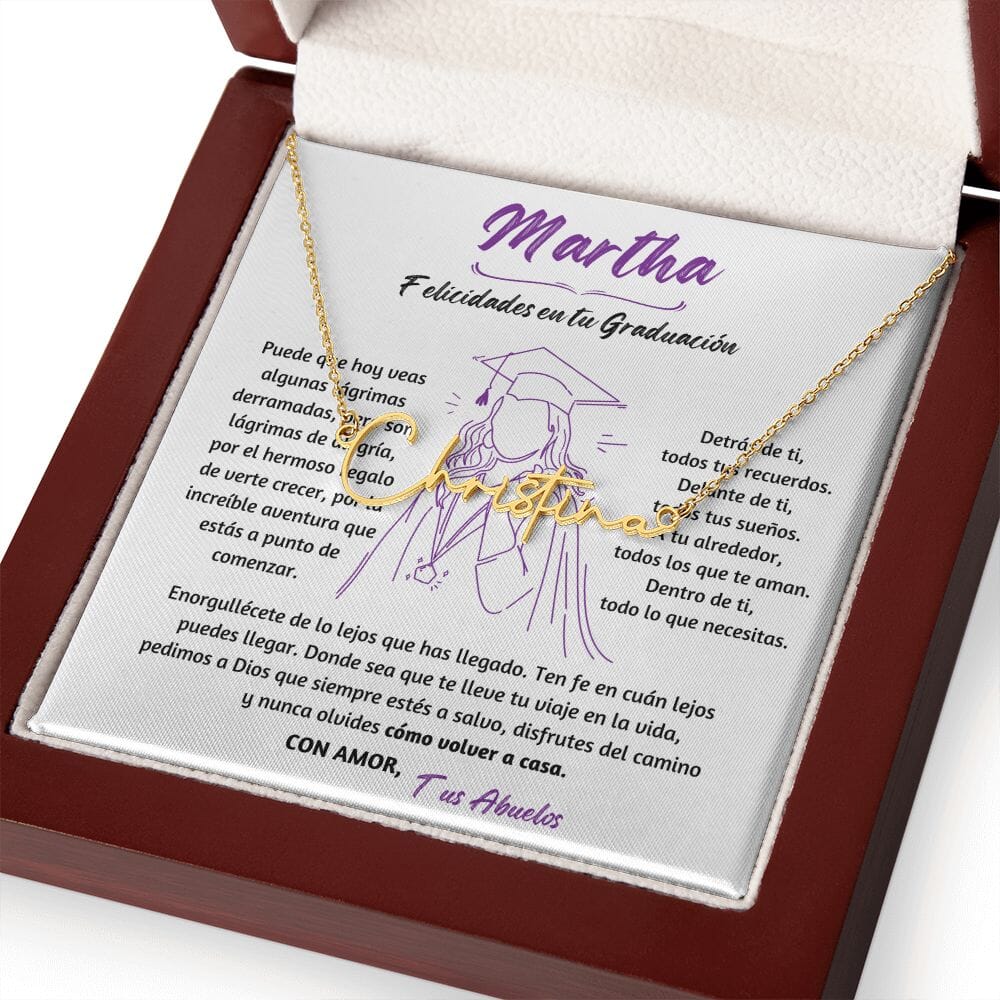 Un Tesoro Inolvidable: Collar Personalizado para Celebrar Graduación de Hija o Nieta 🌟 Jewelry/NameNecklace ShineOn Fulfillment 
