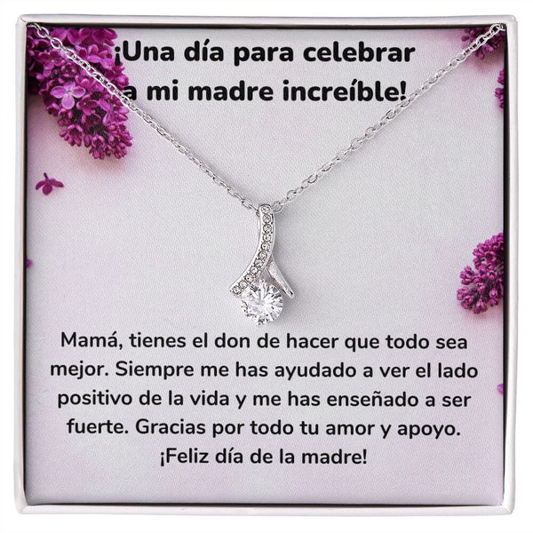 ¡Una día para celebrar a mi madre increíble! Collar Belleza Seductora (Alluring Beauty) Para Mamá Jewelry ShineOn Fulfillment Acabado en oro blanco de 14 k Standard Box 