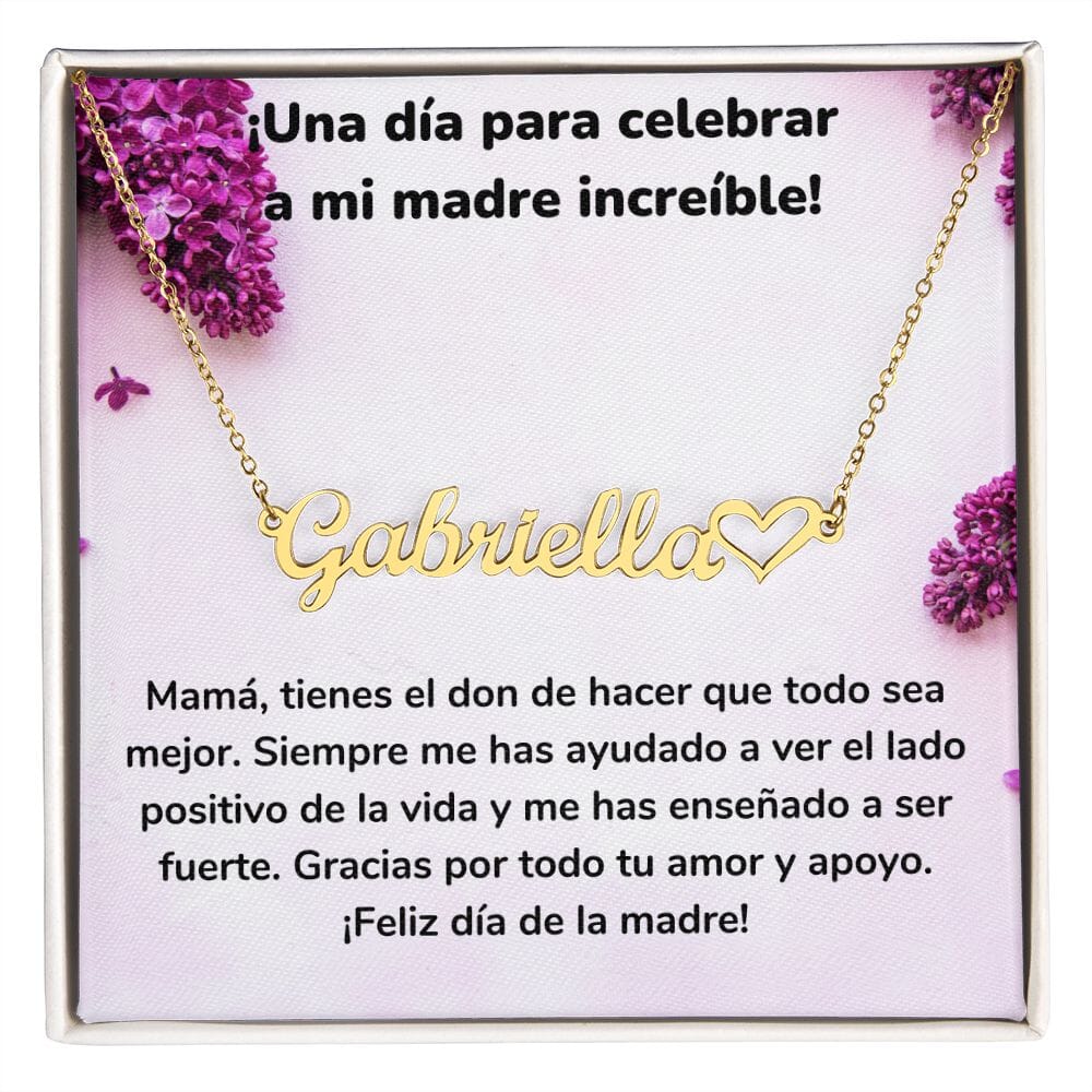 A day to celebrate my amazing mother! - Personalized Heart Name Neckla –  Regalitos.com