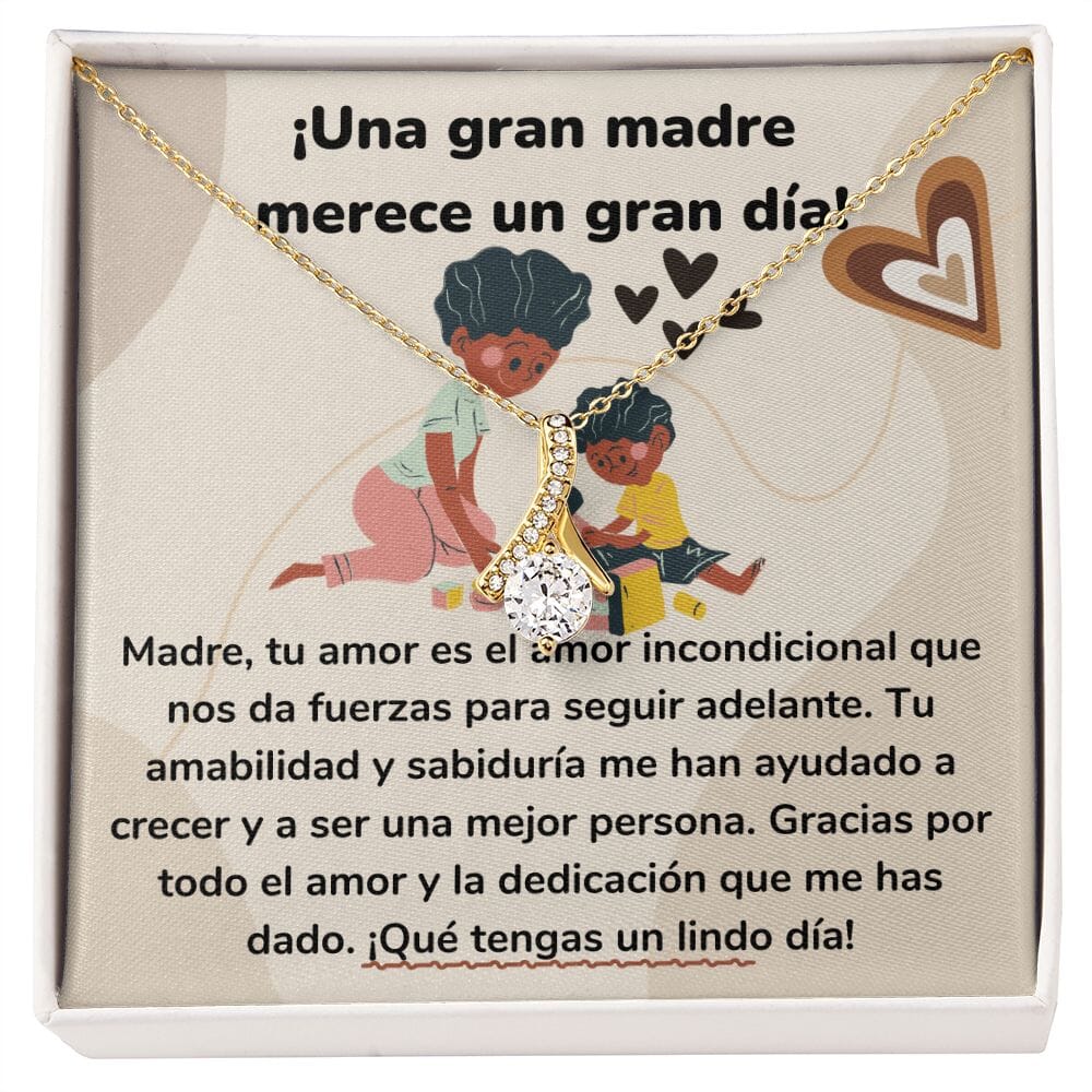 ¡Una gran madre merece un gran día! Collar Belleza Seductora (Alluring Beauty) Para Mamá Jewelry/AlluringBeauty Acabado en Oro Amarillo de 18 quilates Standard Box 