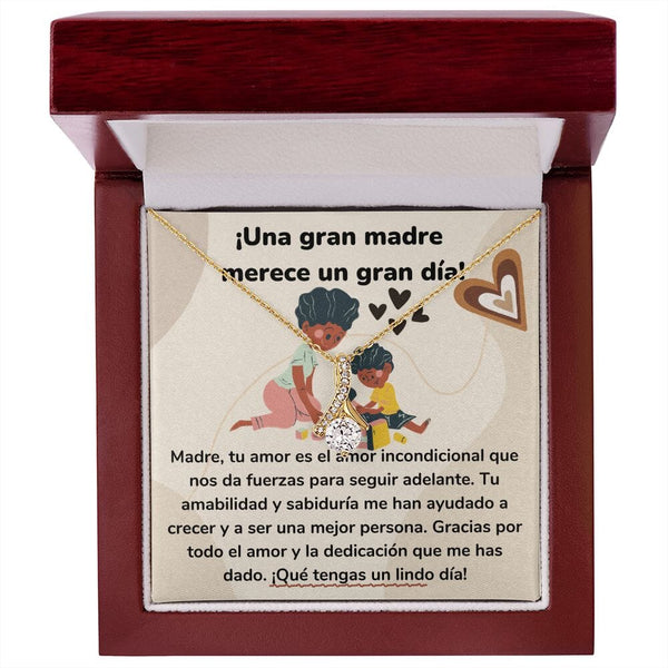 ¡Una gran madre merece un gran día! Collar Belleza Seductora (Alluring Beauty) Para Mamá Jewelry/AlluringBeauty Acabado en Oro Amarillo de 18 quilates Luxury Box 