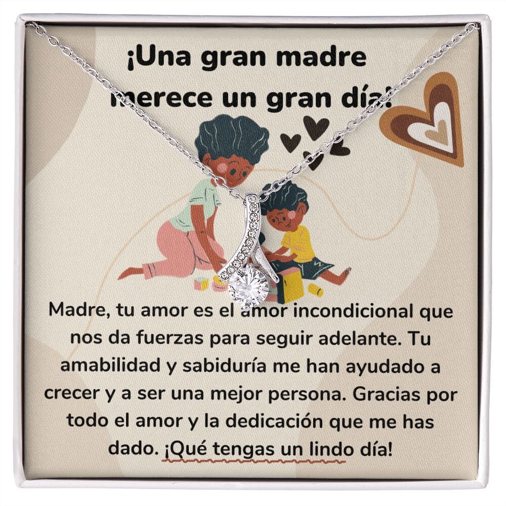 ¡Una gran madre merece un gran día! Collar Belleza Seductora (Alluring Beauty) Para Mamá Jewelry/AlluringBeauty Acabado en oro blanco de 14 k Standard Box 