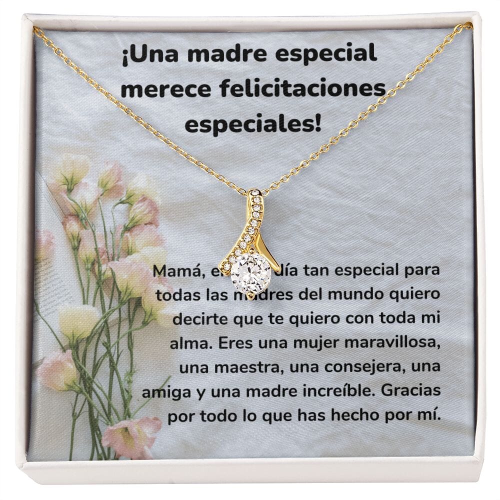 ¡Una madre especial merece felicitaciones especiales! Collar Belleza Seductora (Alluring Beauty) Para Mamá Jewelry ShineOn Fulfillment <p>Acabado en Oro Amarillo de 18 quilates</p> Standard Box 