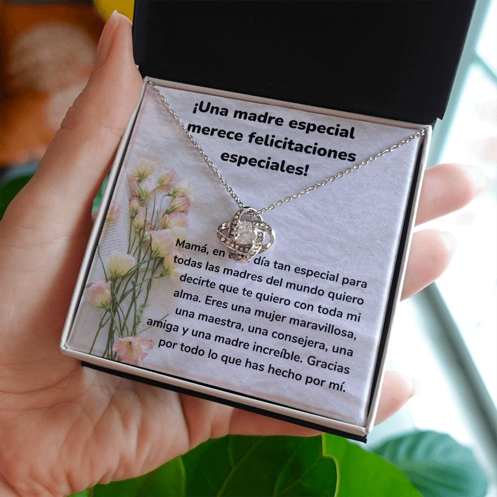 ¡Una madre especial merece felicitaciones especiales! Collar Para Mamá Nudo de Amor (LoveKnot) Jewelry/LoveKnot 