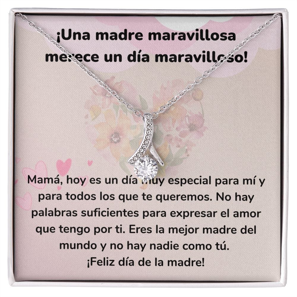 ¡Una madre maravillosa merece un día maravilloso! Collar Belleza Seductora (Alluring Beauty) Para Mamá Jewelry ShineOn Fulfillment Acabado en oro blanco de 14 k Standard Box 