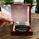 Verte graduar hoy hace que mi corazón se llene de orgullo. ¡Lo lograste!” – Pulsera de Cuero para Esposo con Tarjeta Personalizada de Graduación Jewelry/Watch 