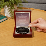 Verte graduar hoy hace que mi corazón se llene de orgullo. ¡Lo lograste!” – Pulsera de Cuero para Esposo con Tarjeta Personalizada de Graduación Jewelry/Watch 