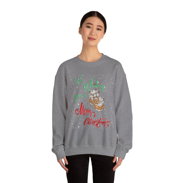 We Whiskey You a Merry Christmas - Ugly Sweater Navideño Sweatshirt Printify 