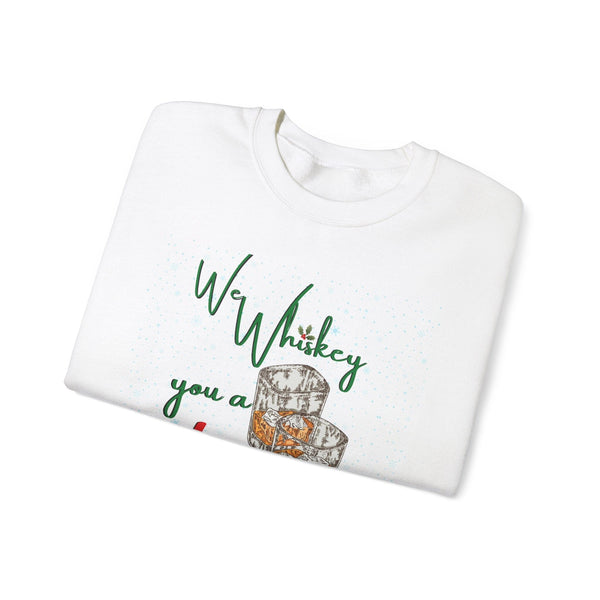 We Whiskey You a Merry Christmas - Ugly Sweater Navideño Sweatshirt Printify 