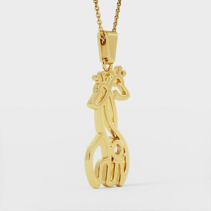 To my daughter - The best chapters of my life - 2 Giraffes Necklace - Personalized card